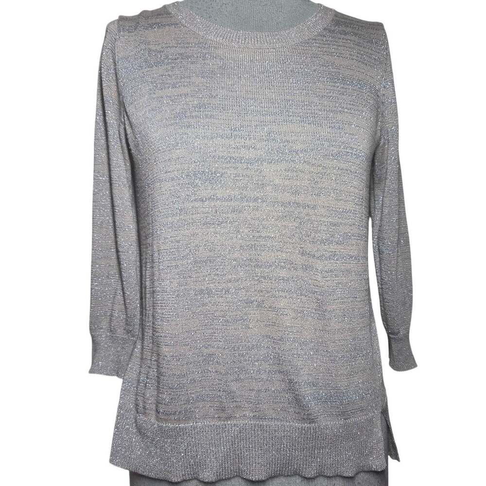 Metallic Knit Lightweight Sweater Size XS